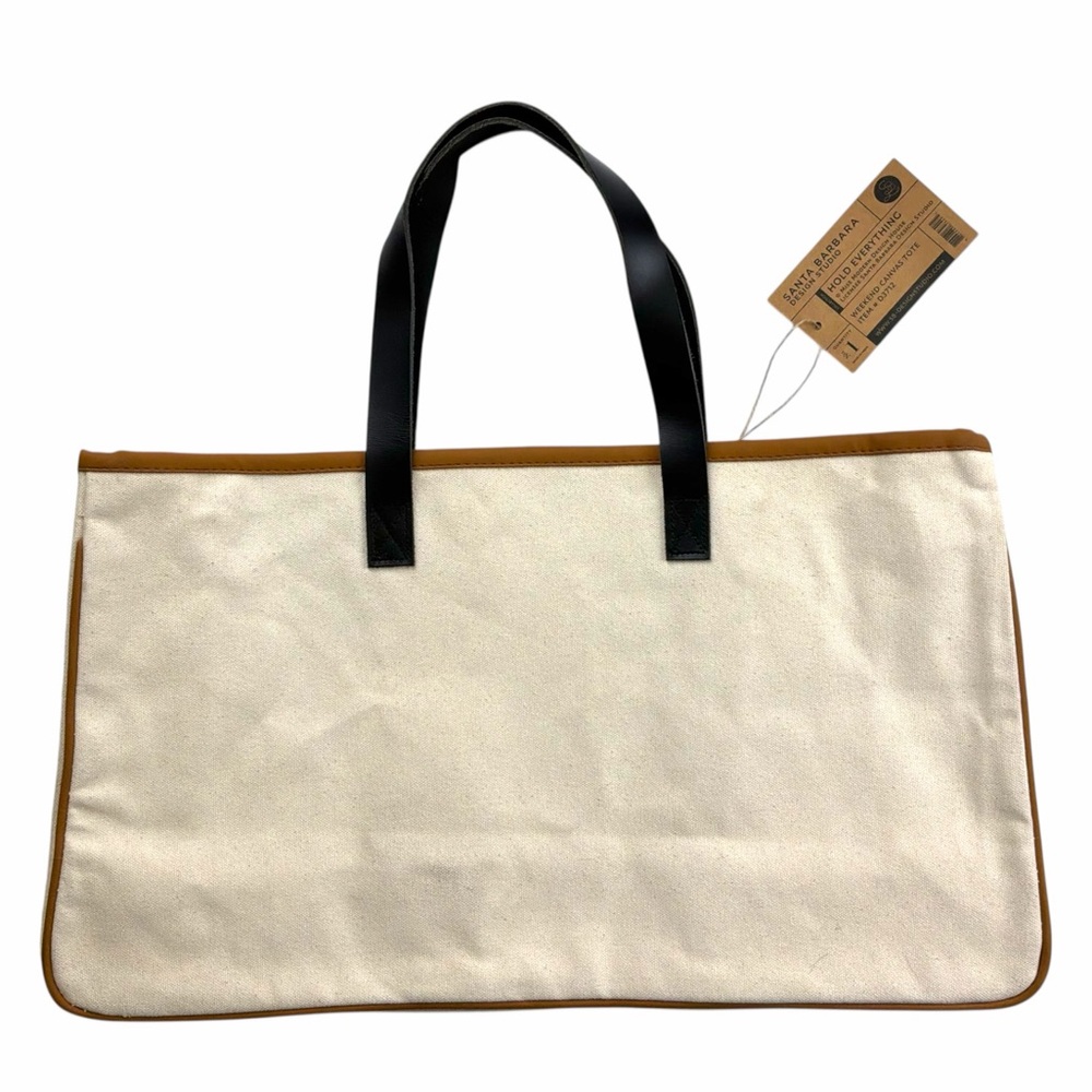NWT Santa Barbara Design Studio WEEKEND VIBES Canvas Tote Bag - Picture 2 of 6